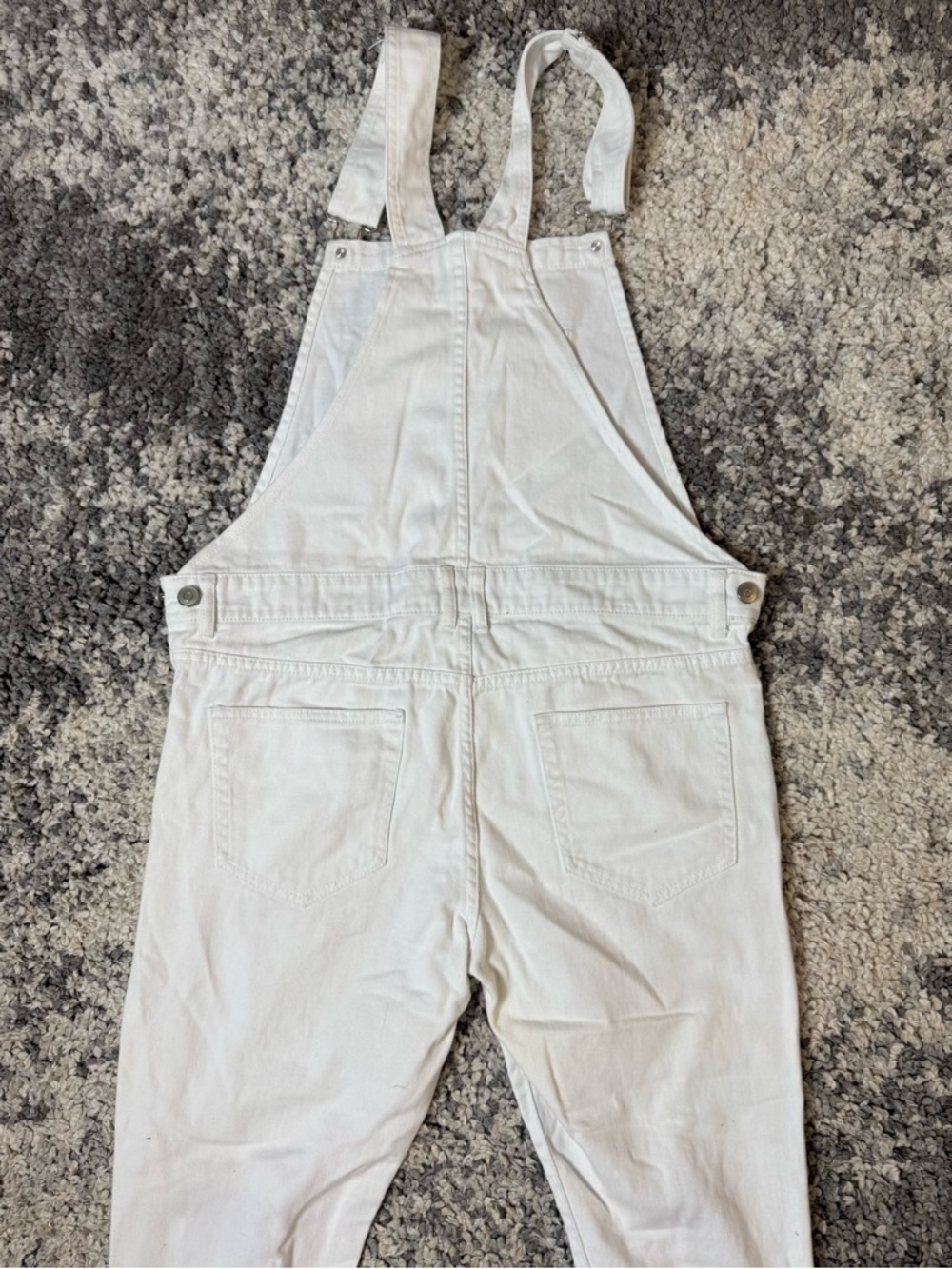 Forever 21Men, Men’s White Distressed Denim Jogger Pants Overalls, US Size: 32 - Picture 10 of 14